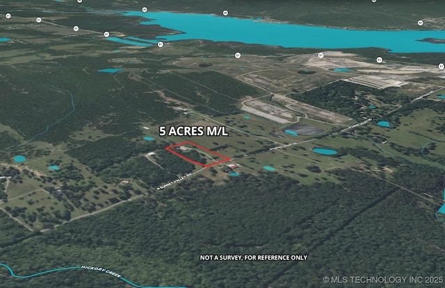 15588 N Sunset Valley Rd, Hulbert, OK 74441 - aerial view of property's location