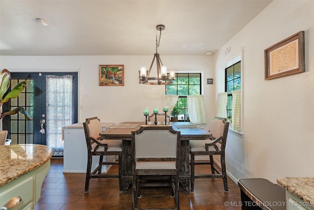 62820 E 312th Rd, Grove, OK 74344 - dining room with a chandelier and baseboards