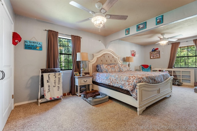 62820 E 312th Rd, Grove, OK 74344 - carpeted bedroom with ceiling fan and baseboards