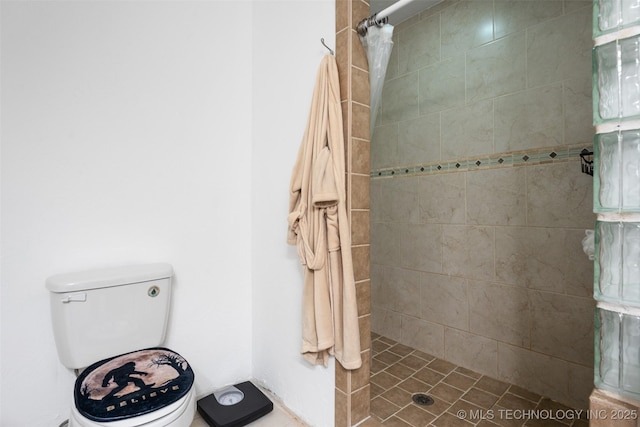 62820 E 312th Rd, Grove, OK 74344 - bathroom featuring tiled shower and toilet