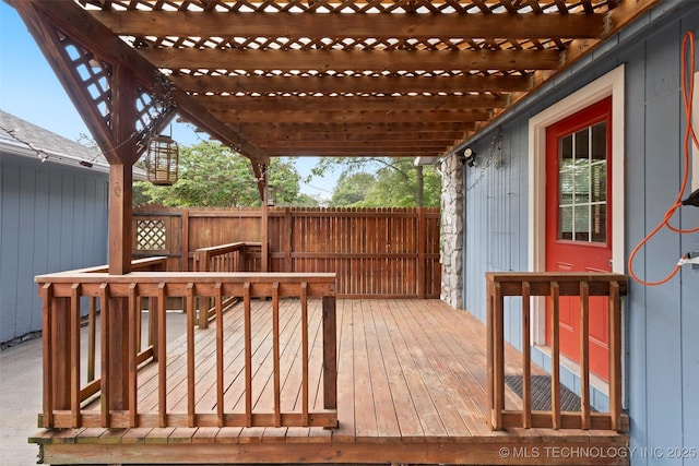 1558 E N Ridge Dr, Vinita, OK 74301 - wooden deck featuring a pergola