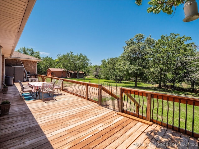 20 Quail, Mcalester, OK 74501 - deck featuring outdoor dining space and a lawn