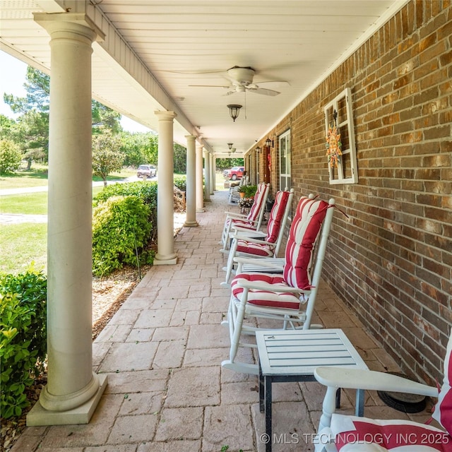 20 Quail, Mcalester, OK 74501 - porch with a ceiling fan
