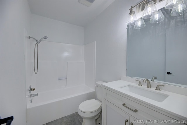 1904 W Honolulu St, Broken Arrow, OK 74012 - bathroom featuring toilet, vanity, and shower / bath combination