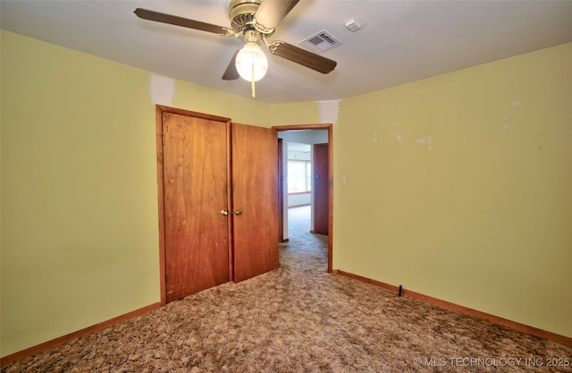 4120 W 53rd St S, Muskogee, OK 74401 - unfurnished room featuring a ceiling fan, carpet flooring, and baseboards