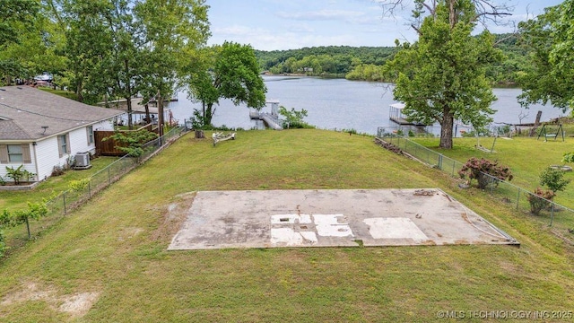 150 Private Road 121, Eucha, OK 74342 - view of yard with a water view and cooling unit