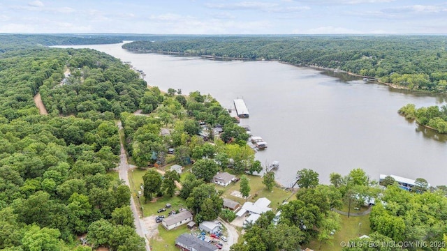 150 Private Road 121, Eucha, OK 74342 - aerial view of a heavily wooded area and a large body of water