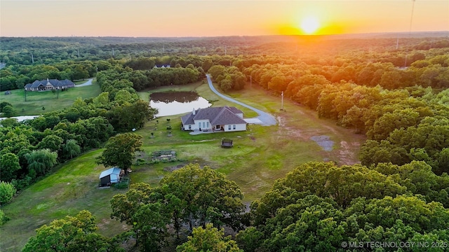 20115 W 111th St S, Sapulpa, OK 74066 - bird's eye view of a heavily wooded area