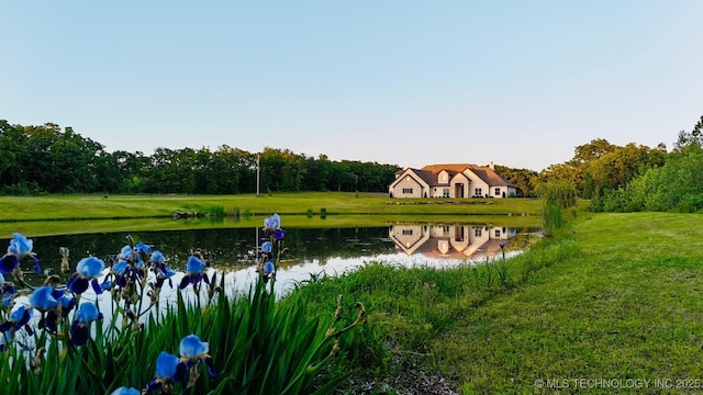 20115 W 111th St S, Sapulpa, OK 74066 - view of community with a water view and a lawn
