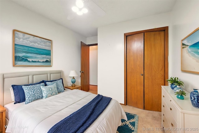 73645 Cyclone Cir, Wagoner, OK 74467 - carpeted bedroom with a closet and a ceiling fan