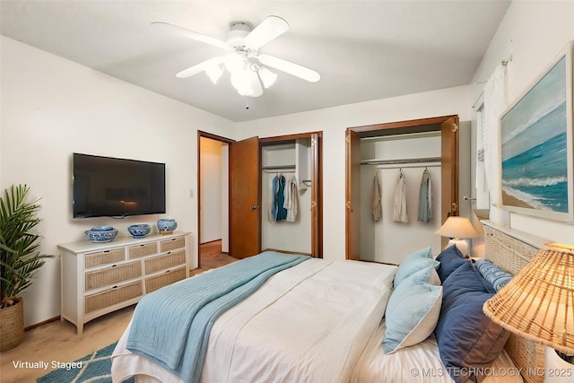 73645 Cyclone Cir, Wagoner, OK 74467 - carpeted bedroom with a ceiling fan