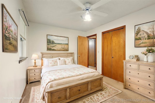 73645 Cyclone Cir, Wagoner, OK 74467 - bedroom featuring light colored carpet and ceiling fan