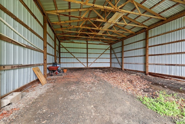 73645 Cyclone Cir, Wagoner, OK 74467 - garage with metal wall