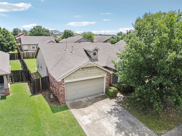 2713 N 20th St, Broken Arrow, OK 74012 - view of front facade with brick siding, concrete driveway, a garage, and a shingled roof