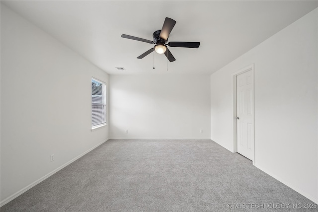 2713 N 20th St, Broken Arrow, OK 74012 - spare room featuring carpet flooring, ceiling fan, and baseboards