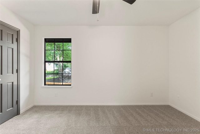 7802 S Joplin Ave, Tulsa, OK 74136 - carpeted spare room with ceiling fan and baseboards