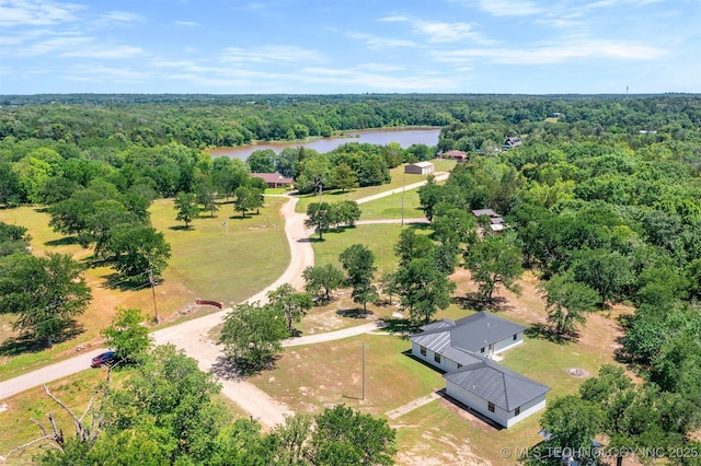984 Ridgepoint, Fort Towson, OK 74735 - aerial view of a forest and a nearby body of water