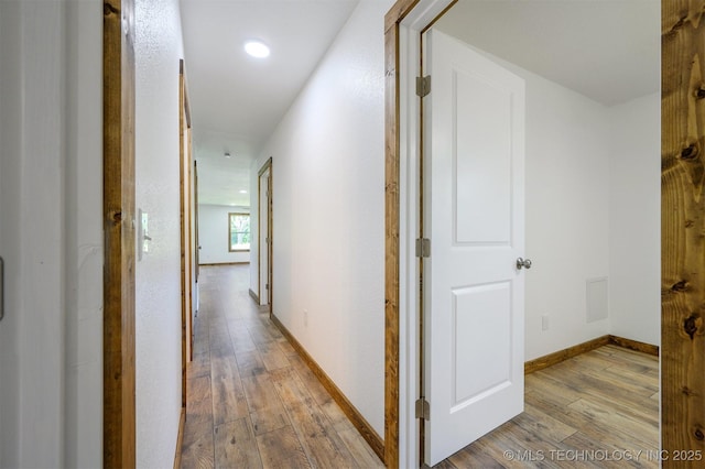 984 Ridgepoint, Fort Towson, OK 74735 - hall featuring hardwood / wood-style floors and baseboards