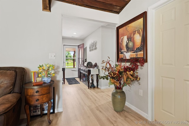 1510 Bowden Pl, Fort Gibson, OK 74434 - corridor with wood finished floors, baseboards, and recessed lighting
