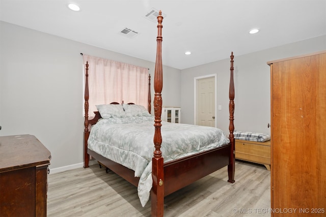 1510 Bowden Pl, Fort Gibson, OK 74434 - bedroom with light wood finished floors, baseboards, and recessed lighting