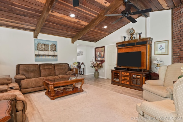 1510 Bowden Pl, Fort Gibson, OK 74434 - living area featuring wooden ceiling, wood finished floors, ceiling fan, and baseboards