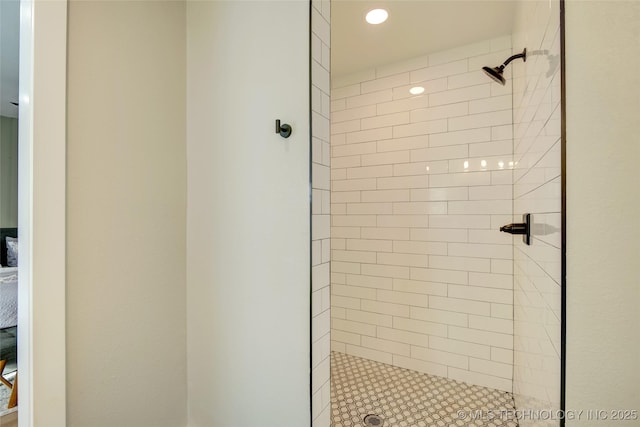 5132 S Atlanta Ave, Tulsa, OK 74105 - full bathroom with a shower stall and recessed lighting