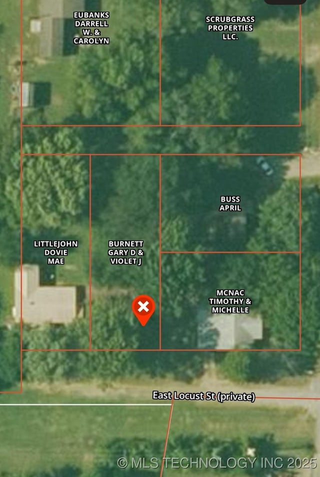 7 E Locust St, Stilwell, OK 74960 - aerial view of property's location