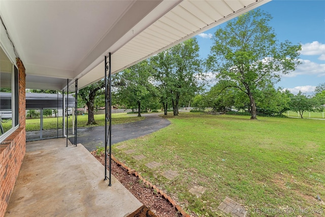 405 Dom Giaudrone, Mcalester, OK 74501 - view of grassy yard with a patio