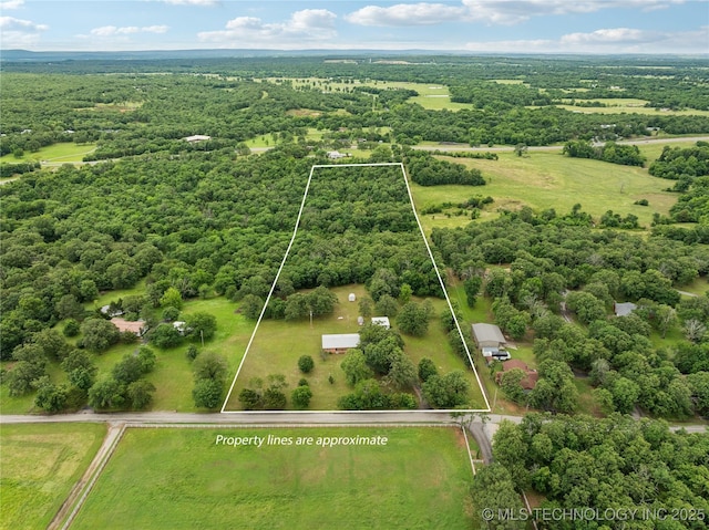 405 Dom Giaudrone, Mcalester, OK 74501 - aerial view of property and surrounding area featuring property boundaries highlighted