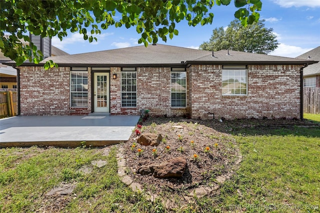 1309 N Willow Ave, Broken Arrow, OK 74012 - back of house with a patio, brick siding, and a shingled roof