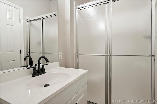 13041 E 67th St, Broken Arrow, OK 74012 - full bathroom featuring vanity and a stall shower