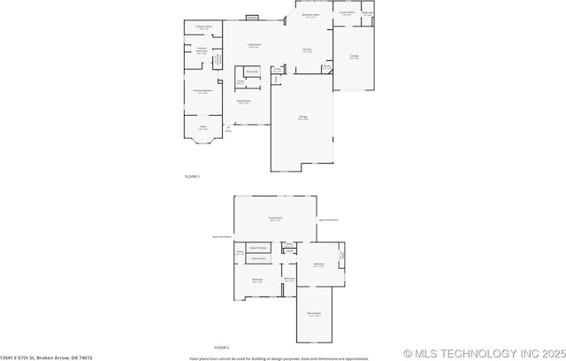 13041 E 67th St, Broken Arrow, OK 74012 - floor plan / room layout