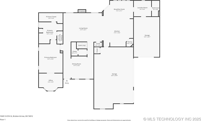 13041 E 67th St, Broken Arrow, OK 74012 - property floor plan