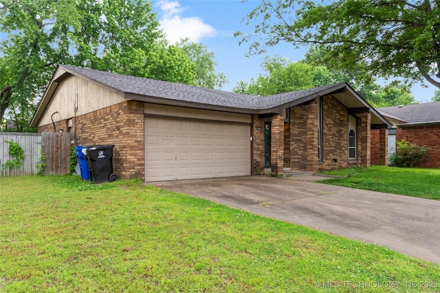 901 S Lions Ave, Broken Arrow, OK 74012 - view of front of house featuring a garage, brick siding, driveway, and a shingled roof