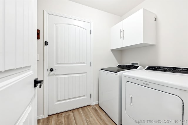 1816 E Winston St, Broken Arrow, OK 74011 - laundry area with separate washer and dryer, cabinet space, and light wood finished floors
