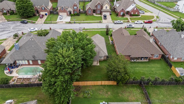 4309 W College St, Broken Arrow, OK 74012 - aerial view of residential area with a pool area