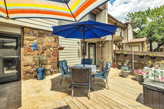 6356 S 80th E Ave Unit 25C, Tulsa, OK 74133 - deck featuring outdoor dining space