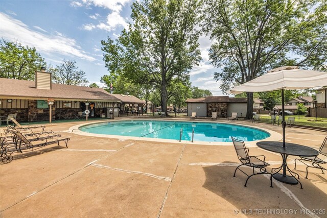 6356 S 80th E Ave Unit 25C, Tulsa, OK 74133 - community pool featuring a patio