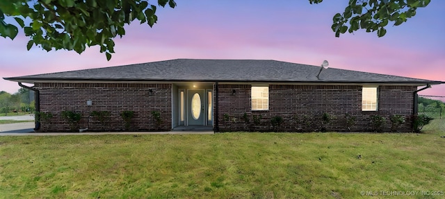3160 E 406th Rd, Oologah, OK 74053 - single story home featuring brick siding and a front lawn
