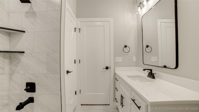 13801 N 54th E Ave, Collinsville, OK 74021 - full bathroom featuring vanity and a tile shower