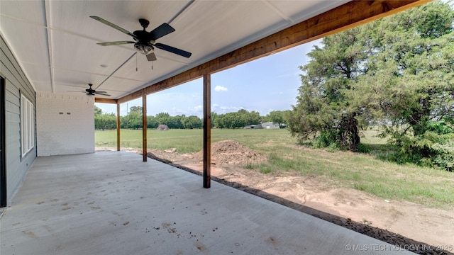 13801 N 54th E Ave, Collinsville, OK 74021 - view of patio featuring ceiling fan