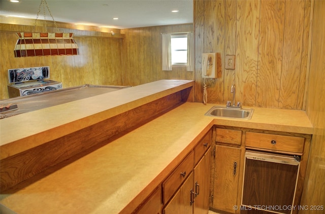6788 E 66th Pl, Tulsa, OK 74133 - indoor wet bar with wooden walls