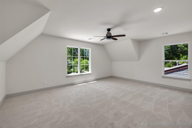 4127 S Cincinnati Ave, Tulsa, OK 74105 - bonus room featuring vaulted ceiling, baseboards, healthy amount of natural light, carpet flooring, and recessed lighting