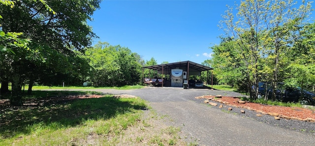 140 Last Resort Rd, Stigler, OK 74462 - view of front facade with a detached carport and driveway