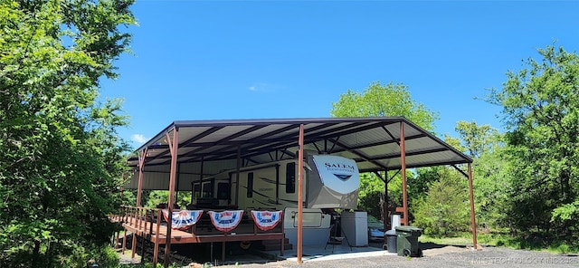140 Last Resort Rd, Stigler, OK 74462 - view of parking / parking lot with a carport