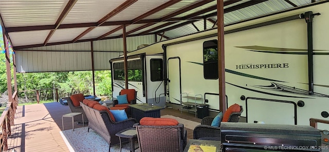 140 Last Resort Rd, Stigler, OK 74462 - view of patio / terrace with a deck