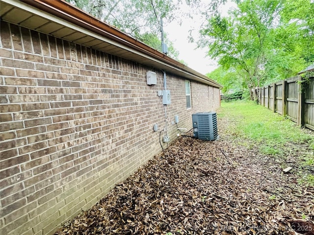605 N Maple, Sallisaw, OK 74955 - view of side of property with central AC and brick siding