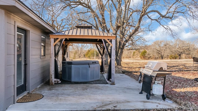 6263 Sunshine Rd, Davis, OK 73030 - view of patio / terrace with grilling area and a gazebo