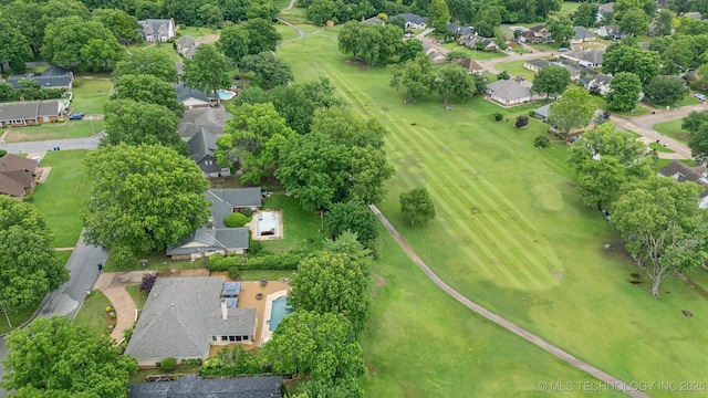1209 Sherwood Ln, Broken Arrow, OK 74011 - aerial view of residential area featuring a golf club and a tree filled landscape
