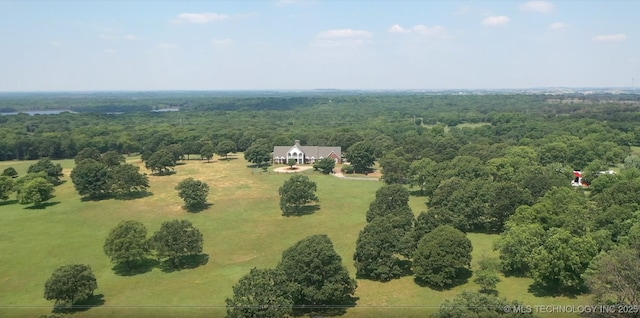 66235 S 320th Rd, Chouteau, OK 74337 - view from above of property with a forest